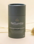 Nellumbo organic dog and cat powder shampoo now at Roxy and Bumble. Luxury grooming products.