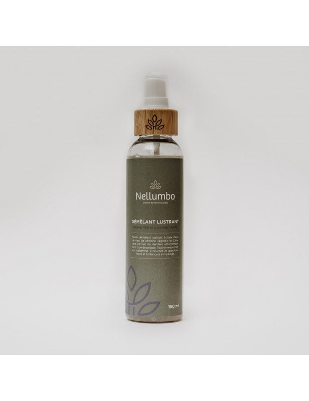 Nellumbo Shine and Detangler for Cats and Dogs. 
