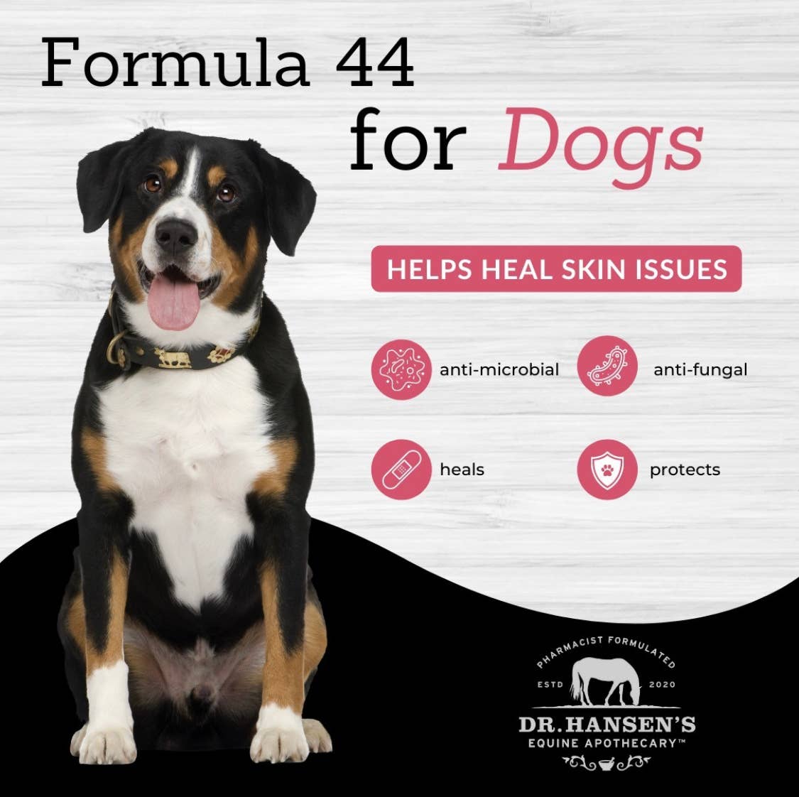 Dog wound healing product. Formula 44