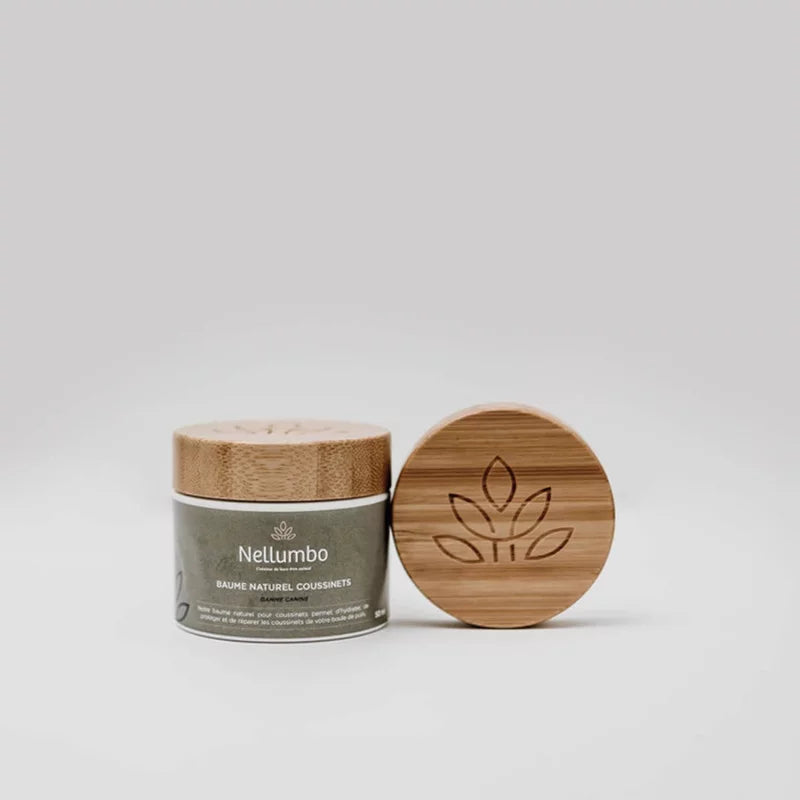 Nellumbo Paw Pad Balm. Natural, Organic, Vegan, and powerfully effective ingredients. Now at Roxy and Bumble. 